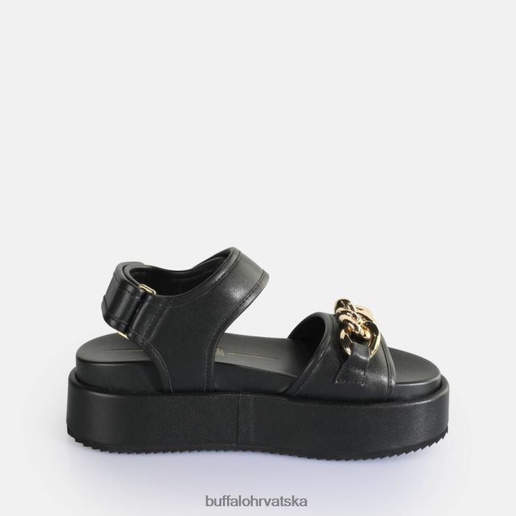 crno Buffalo noa poplun lanac sandale s platformom veganske |sandale TDD6T281